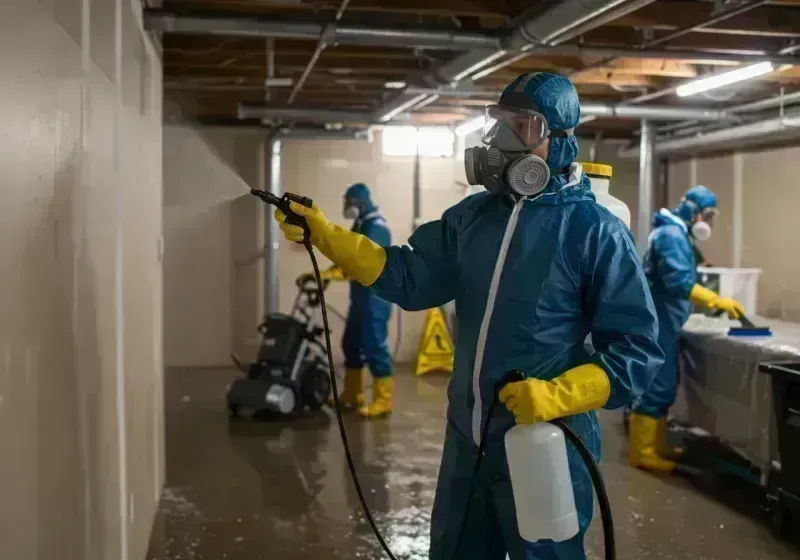 Basement Sanitization and Antimicrobial Treatment process in Altamont, IL