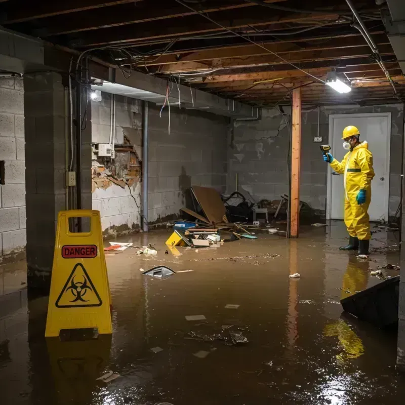 Flooded Basement Electrical Hazard in Altamont, IL Property